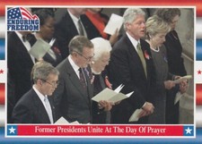 2001 ENDURING FREEDOM SINGLE TRADING CARD #26 FORMER PRESIDENTS PACK FRESH picture