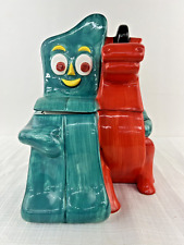 Vintage Gumby and Pokey Cookie Jar by Clay Art Hand-Painted 1997 picture