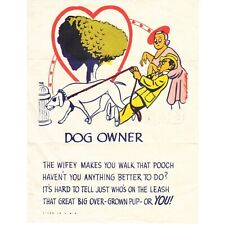 Vintage Penny Dreadful Vinegar Valentines 1900s Comical Dog Owner 8