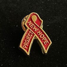 HIV AIDS Project New Hope Awareness Red Ribbon Lapel Pin picture