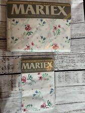 VINTAGE MARTEX TWIN FITTED SHEET 2 STANDARD PILLOWCASES LOT GARDEN PROVENCAL II picture