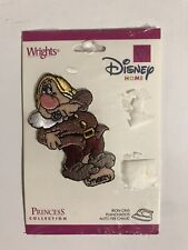 Disney Snow White Dwarf Sneezy Embroidered Iron On Patch New Sealed Package picture