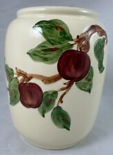 Vtg 40s Franciscan Apple Pattern Cookie Jar/Utensil Crock/Vase 9