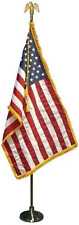 3X5 FT Indoor US American Flag Parade Set 7Ft Pole picture