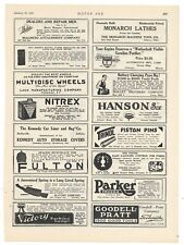 1921 Auto Industry Ads on 1 Pg: Parker Trucks, Hanson, Monarch Lathes, Hobart picture