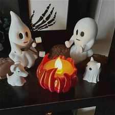 Halloween Ghost Campfire Decor Spooky Outdoor Party Haunted House Yard Prop Set picture