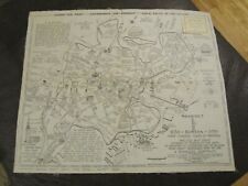 SHAWMUT 1620 - 1930 MAP Souvenir Boston Linen Antique Map WOW MA Massachusetts  picture