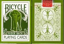 1st EDITION GREEN Bicycle Elephant 808 Tsunami Playing Cards Deck Made in Ohio picture