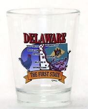 DELAWARE  STATE ELEMENTS MAP SHOT GLASS SHOTGLASS picture