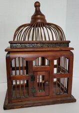 Vintage Wooden bird cage boho home decor antique bird house gift idea picture
