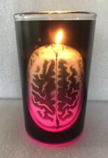 NEW Ashland Color Changing Brain Wax Candle in Reusable Glass Vase Halloween  picture
