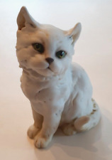 Kaiser Porcelain Bisque Cat Kitten Green Eyes West Germany Crown 711 W Gawantka picture