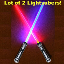 LOT OF 2 Lightsaber Star Wars FX Sound Force Light Saber Sword Toy Blade NEW picture