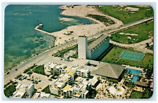 c1950's Aerial View of El Presidente Hotel Cancun Quintana Roo Mexico Postcard picture