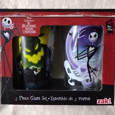 NEW Collectible Tim Burton Nightmare Before Christmas 2 Pc Glass Set 16oz picture