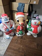 Bumble, Rudolph, & Frosty 3pc Christmas Blow Mold Set | 24in Height | Brand New picture