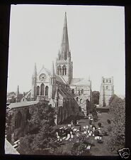 Glass Magic Lantern Slide CHICHESTER CATHEDRAL C1890 ENGLAND L94 picture
