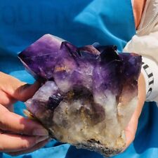 2.42LB Natural Amethyst Cluster Purple Quartz Crystal Rare Mineral Specimen 724 picture
