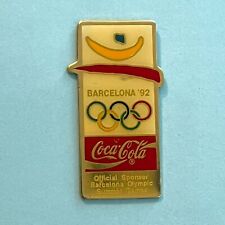 1992 Coca-Cola Olympics Barcelona Lapel Pin Long Rectangle picture