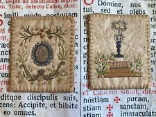 RARE ANCIENT LOT RELICS  Vatican City : N. 2 handmade embroidered 1810 - Special picture