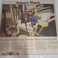 NY Times Science Times Nov 18 2008 Kidney Disease Takes Growing Toll Newspaper picture