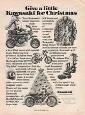 Kawasaki Christmas Motorcycle 70'S Vtg Full Page Print Ad 8X11 Wall Poster Art picture