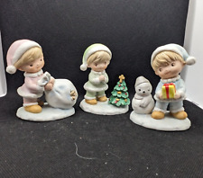 Homco Set of 3 Home Interiors Christmas Children Figurines # 5613 with Box picture