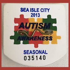 SEA ISLE CITY BEACH TAG - 2013 - Autism Awareness Puzzle Pieces    (140) picture