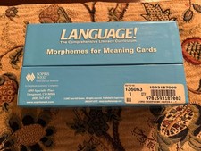 Sopris West Morphemes Language Cards & Math Flip Cards Used picture