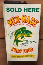 Mer-Made Turf Food 100% Organic Nitrogen Dealer 2 Sided Painted Metal Flange picture
