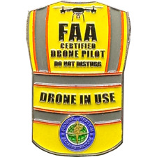 GL8-008 UAS FAA Commercial Drone Pilot Vest Pin Wings alternative DRONE IN USE l picture