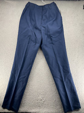 US Air Force Pants Women's 10 Misses MR Regular Blue Polyester Wool Dress Slacks picture