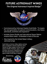 FUTURE ASTRONAUT WINGS -FLOWN METAL-NASA-SCOTT KELLEY SHUTTLE ISS Silver PIN picture