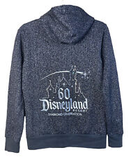 Disney Parks Disneyland Gray/Black 60th Diamond Celebration Zip Up Hoodie Sz S picture