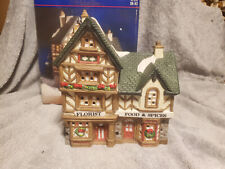 Holiday Time Village Collectables -Florist Floral Shop Food Spices Village House picture