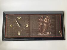 Vietnam War Wall Clock The Wall Fallen Soldiers Large Working RARE picture