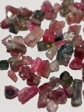 228 TCW Green Pink Blue Tourmaline Crystal lot Afghan Facet Rough picture