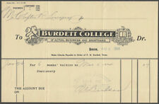 Burdett College of Business & Shorthand 1914 Boston School Education Billhead picture