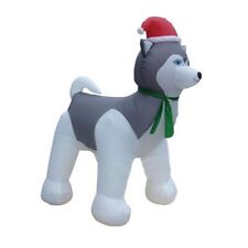 CHRISTMAS SANTA HUSKY DOG WITH SANTA HAT  AIRBLOWN INFLATABLE 7 FT picture