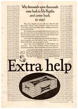 1927 Fels Naptha Soap Vintage Print Ad Extra Help Thousands Come Back To Stay  picture