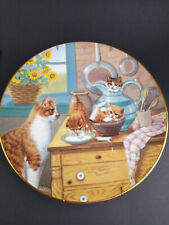 Country Kitties Cats Wall Hanging Hamilton Plate Gerardi Vintage Kittens 1988 picture