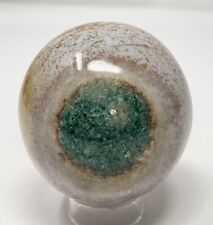 511g Ocean Jasper Quartz Crystal Sphere with Green and Gold Eyes Stand Included picture
