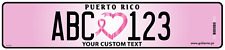 Puerto Rico Breast Cancer Awareness Custom Euro Style Plate (Center Design) picture