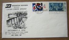 1972 Burlington Northern Latah Creek Bridge Spokane, WA Posted Envelope  -E10D-7 picture