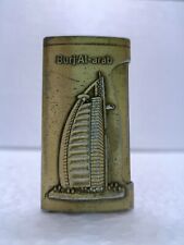 Vintage Burj Al- arab Brass Pocket Cigarette Lighter Rare Collectible picture