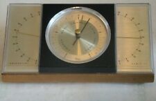 Vintage Taylor Temp. Humidity Barometer Weather Station Desk Top Mahogany Wood picture