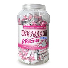 Happydent Wave, Strawberry, Chewing Gum Jar 170 Pc FAST SHIP picture