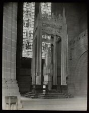 ANTIQUE Magic Lantern Slide CONSTRUCTION OF LIVERPOOL CATHEDRAL NO9 C1930 PHOTO picture