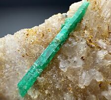189 GR. Amazing Panjshir Emerald crystal on Quartz crystals. picture