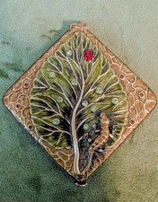 Susanna Freud Compact  Mirror With Lizard & Lady Bug picture